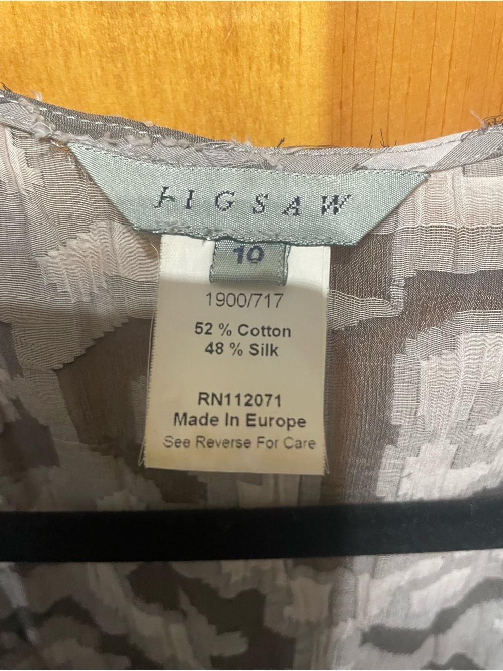 Vintage Jigsaw Gray 2-Piece Dress Textured Duster Front Tie 100% Silk Slip 10 - Picture 3 of 10